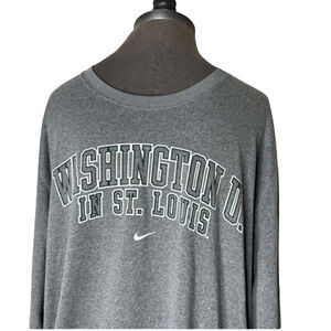 Nike Washington U At St. Louis Long Sleeve Dri Fit Shirt Men's Size XXL